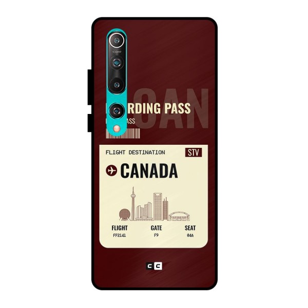 Canada Boarding Pass Metal Back Case for Mi 10