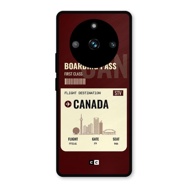 Canada Boarding Pass Metal Back Case for Realme 11 Pro Plus