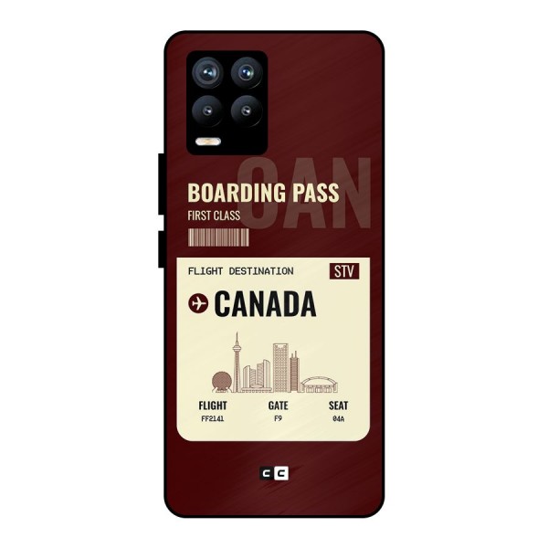 Canada Boarding Pass Metal Back Case for Realme 8 Pro