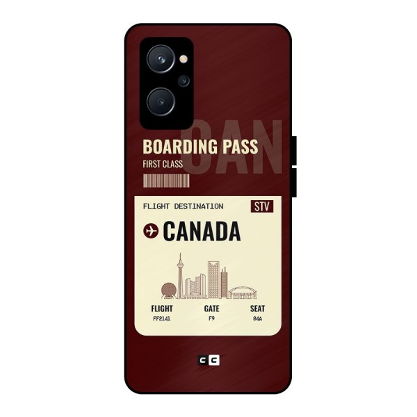 Canada Boarding Pass Metal Back Case for Realme 9i 5G