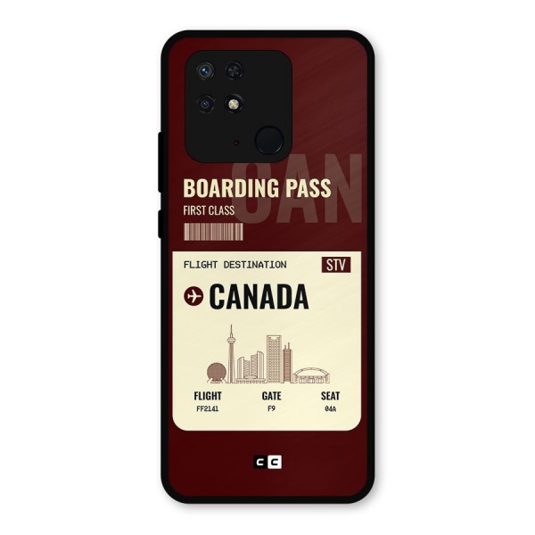 Canada Boarding Pass Metal Back Case for Redmi 10 Power