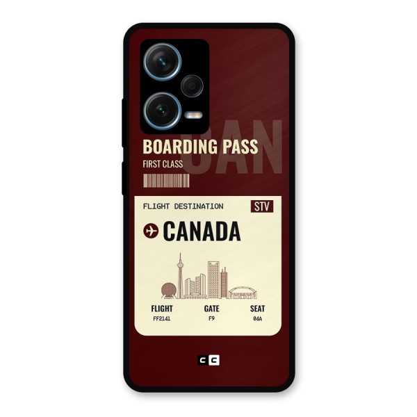 Canada Boarding Pass Metal Back Case for Redmi Note 12 Pro Plus 5G