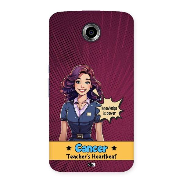 Cancer Heartbeat Back Case for Google Nexus 6