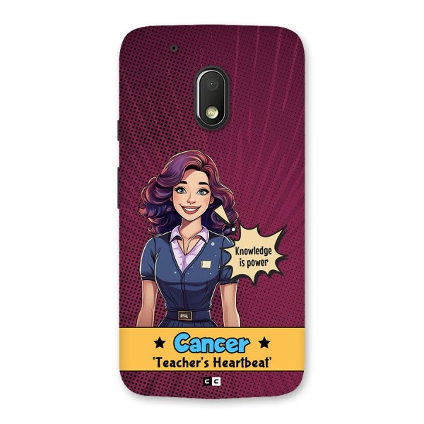 Cancer Heartbeat Back Case for Moto G4 Play