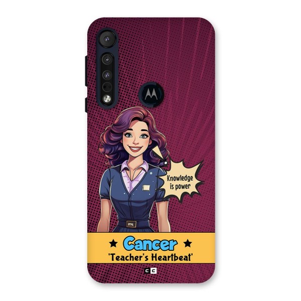 Cancer Heartbeat Back Case for Motorola One Macro