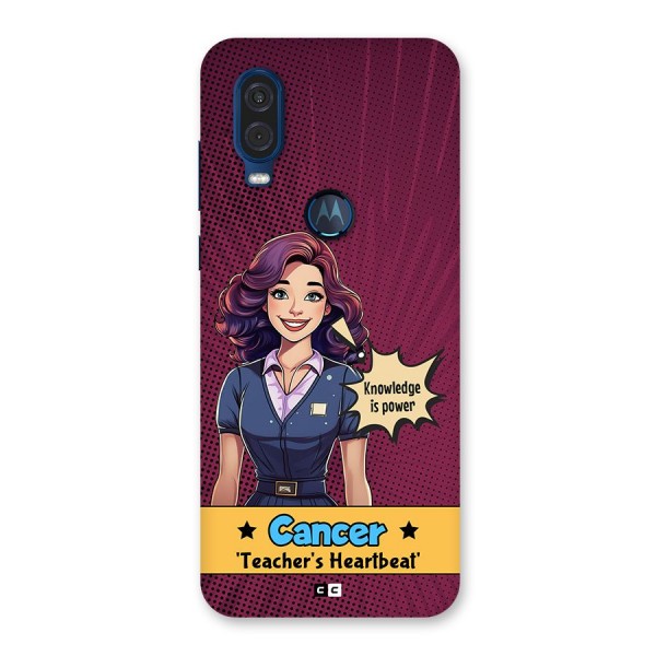 Cancer Heartbeat Back Case for Motorola One Vision