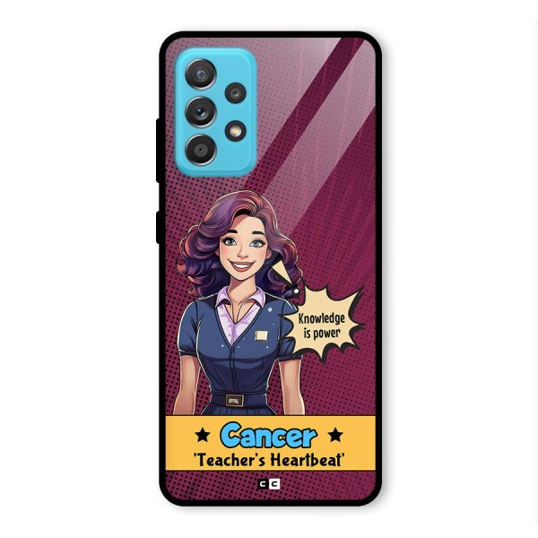 Cancer Heartbeat Glass Back Case for Galaxy A52