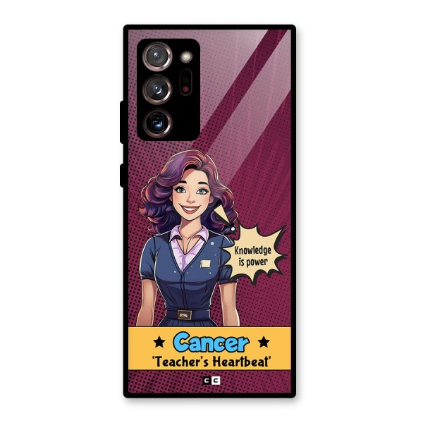 Cancer Heartbeat Glass Back Case for Galaxy Note 20 Ultra