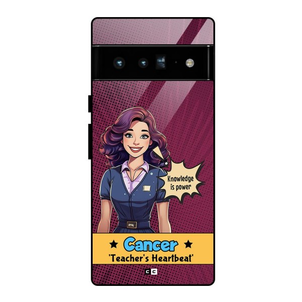 Cancer Heartbeat Glass Back Case for Google Pixel 6 Pro