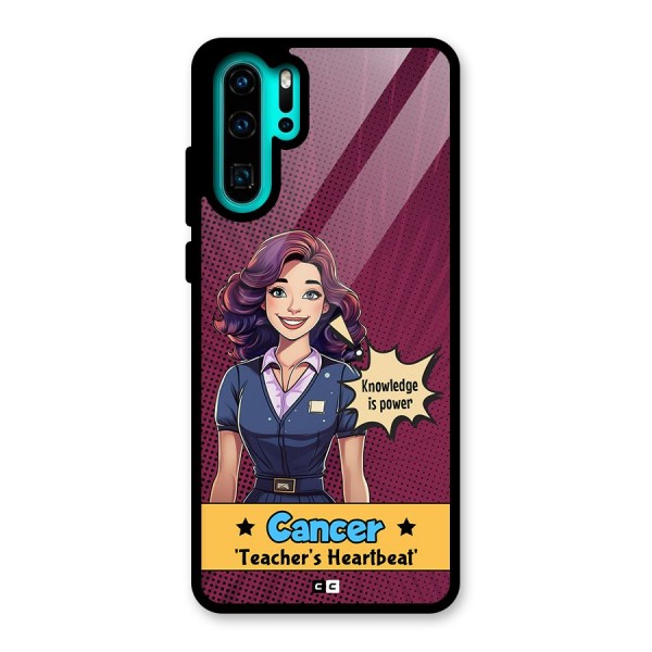 Cancer Heartbeat Glass Back Case for Huawei P30 Pro
