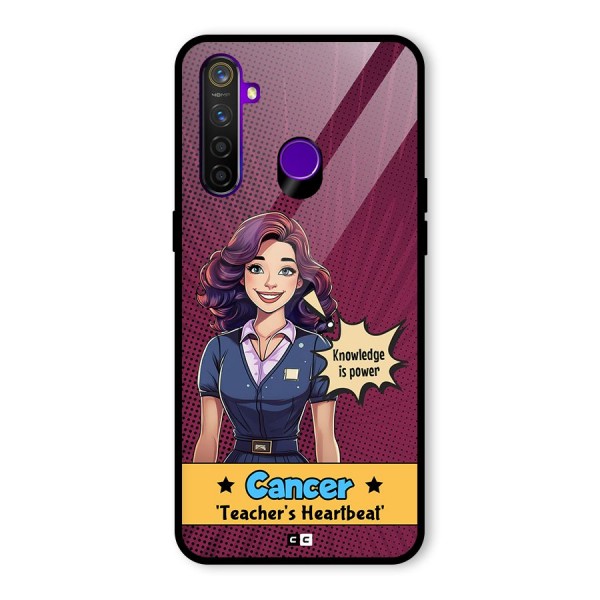Cancer Heartbeat Glass Back Case for Realme 5 Pro