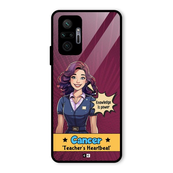 Cancer Heartbeat Glass Back Case for Redmi Note 10 Pro Max