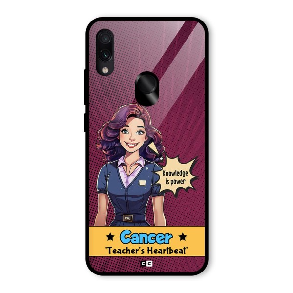 Cancer Heartbeat Glass Back Case for Redmi Note 7S