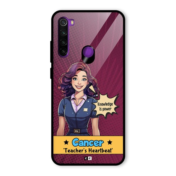 Cancer Heartbeat Glass Back Case for Redmi Note 8