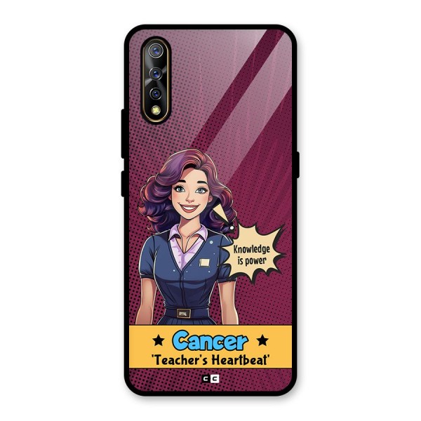Cancer Heartbeat Glass Back Case for Vivo S1