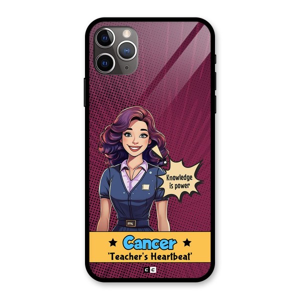 Cancer Heartbeat Glass Back Case for iPhone 11 Pro Max