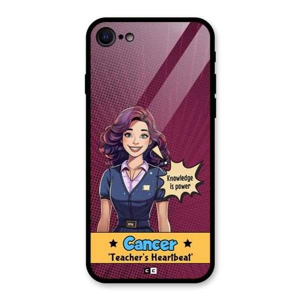 Cancer Heartbeat Glass Back Case for iPhone SE 2022