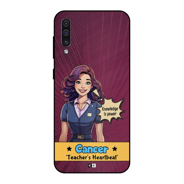 Cancer Heartbeat Metal Back Case for Galaxy A30s