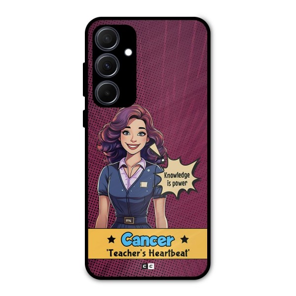 Cancer Heartbeat Metal Back Case for Galaxy A35