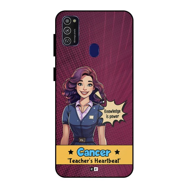 Cancer Heartbeat Metal Back Case for Galaxy M30s