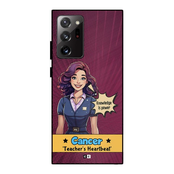 Cancer Heartbeat Metal Back Case for Galaxy Note 20 Ultra 5G