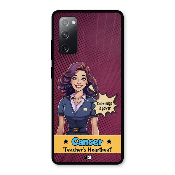 Cancer Heartbeat Metal Back Case for Galaxy S20 FE 5G