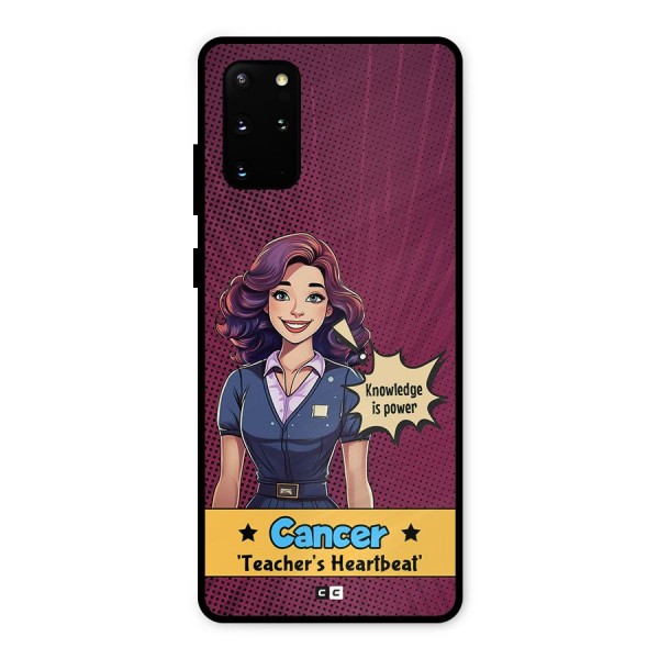 Cancer Heartbeat Metal Back Case for Galaxy S20 Plus