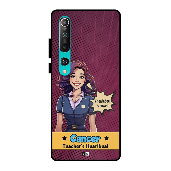 Cancer Heartbeat Metal Back Case for Mi 10