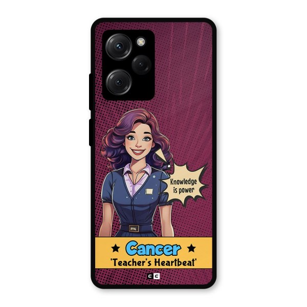 Cancer Heartbeat Metal Back Case for Poco X5 Pro