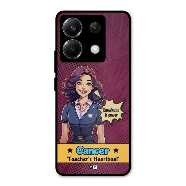 Cancer Heartbeat Metal Back Case for Poco X6
