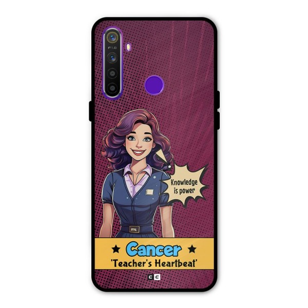 Cancer Heartbeat Metal Back Case for Realme 5