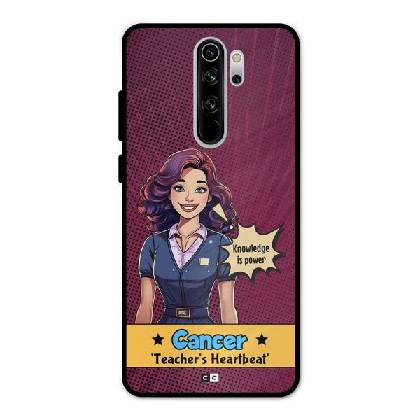 Cancer Heartbeat Metal Back Case for Redmi Note 8 Pro