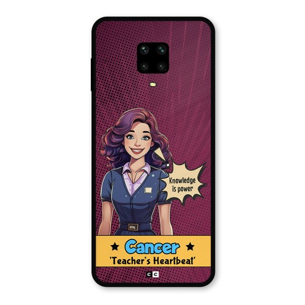 Cancer Heartbeat Metal Back Case for Redmi Note 9 Pro Max