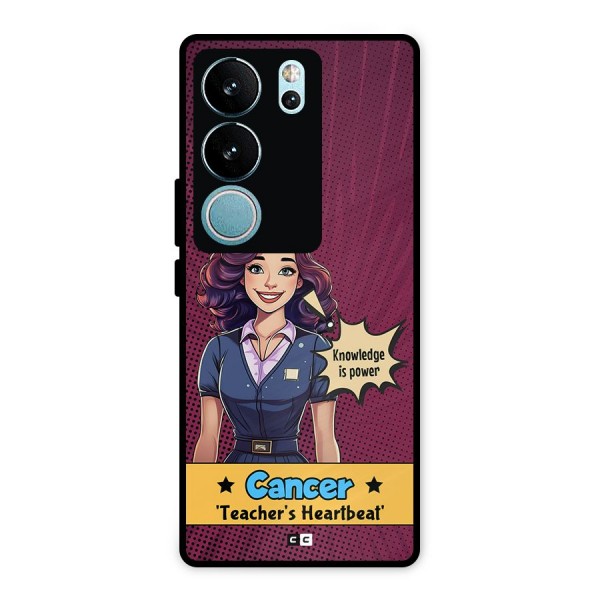 Cancer Heartbeat Metal Back Case for Vivo V29