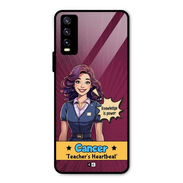 Cancer Heartbeat Metal Back Case for Vivo Y20t