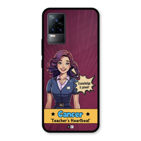 Cancer Heartbeat Metal Back Case for Vivo Y73