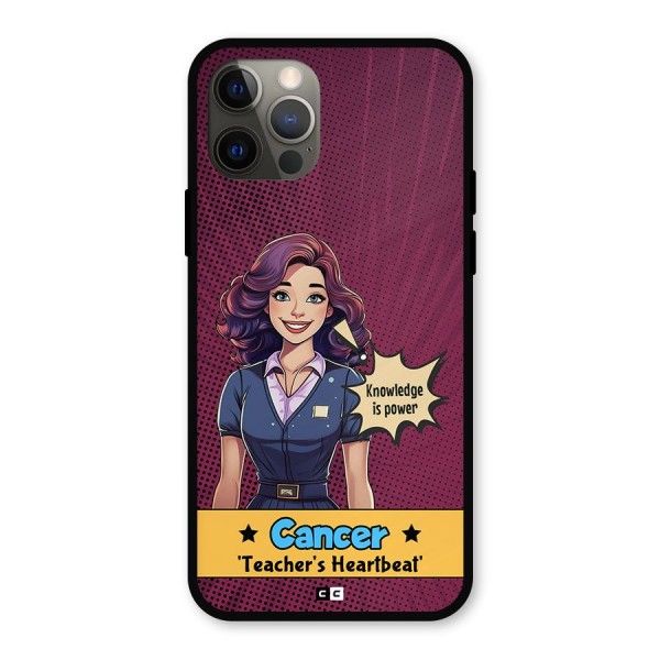 Cancer Heartbeat Metal Back Case for iPhone 12 Pro