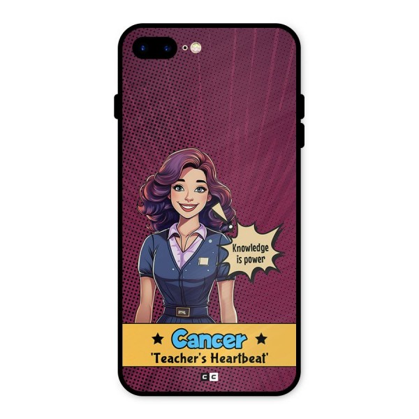 Cancer Heartbeat Metal Back Case for iPhone 7 Plus
