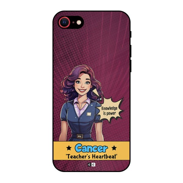 Cancer Heartbeat Metal Back Case for iPhone SE 2022