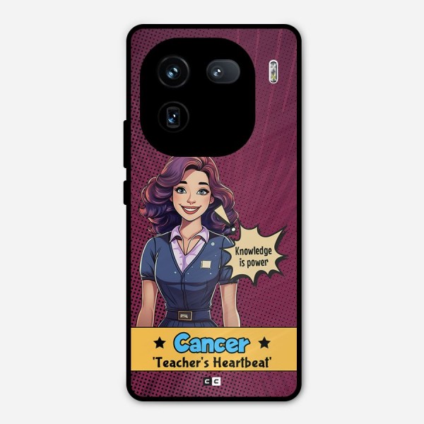 Cancer Heartbeat Metal Back Case for iQOO 12