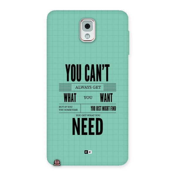 Cant Always Get Back Case for Galaxy Note 3