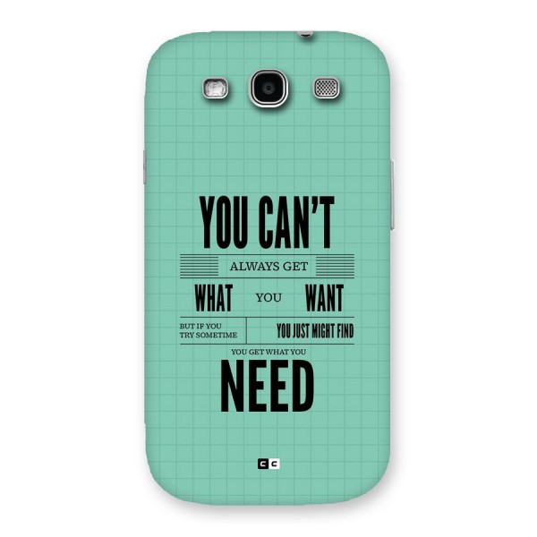 Cant Always Get Back Case for Galaxy S3