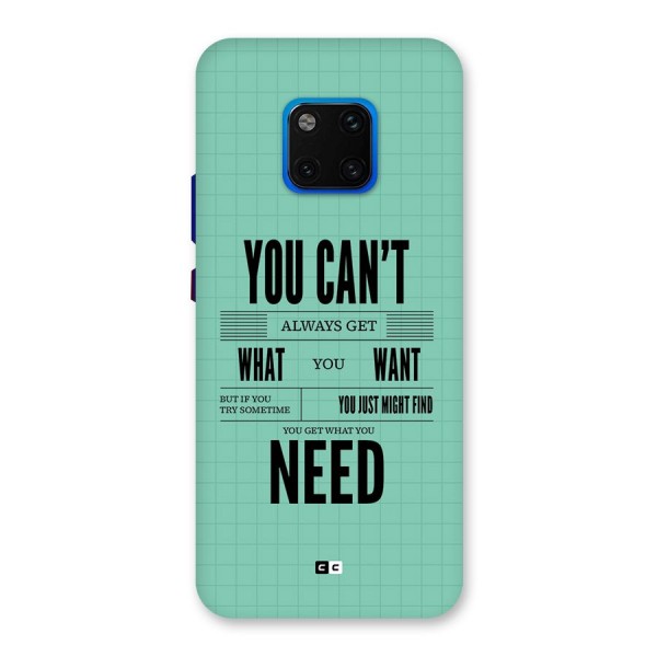 Cant Always Get Back Case for Huawei Mate 20 Pro