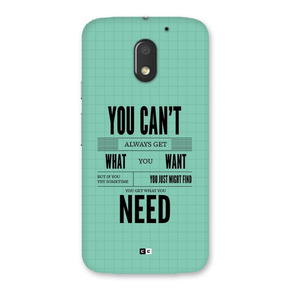 Cant Always Get Back Case for Moto E3 Power