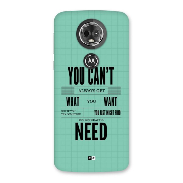 Cant Always Get Back Case for Moto E5 Plus
