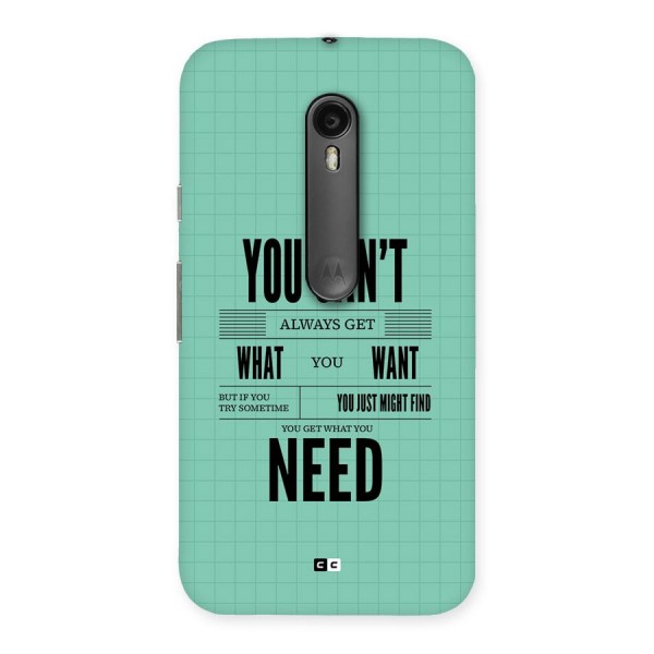 Cant Always Get Back Case for Moto G3