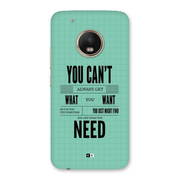 Cant Always Get Back Case for Moto G5 Plus