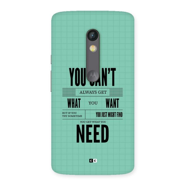 Cant Always Get Back Case for Moto X Play