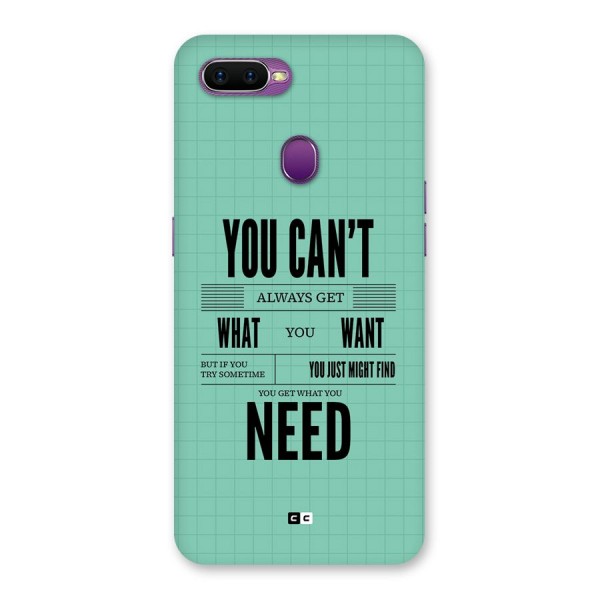 Cant Always Get Back Case for Oppo F9