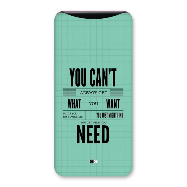 Cant Always Get Back Case for Oppo Find X